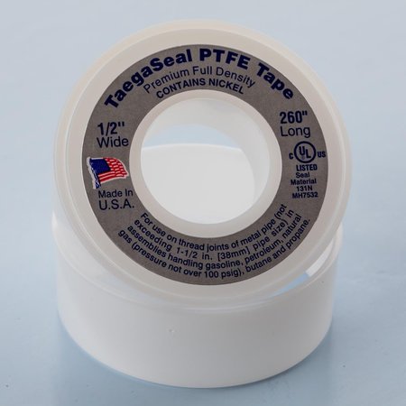 Taegatech Stainless Steel PTFE Thread Seal Tape 1/2" x 260" SS-1/2x260